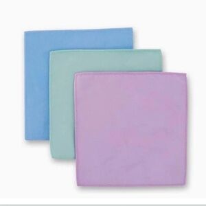 Norwex Suede Make-up Remover Face Cloth Set),blue, purple and green (Pack of 3)